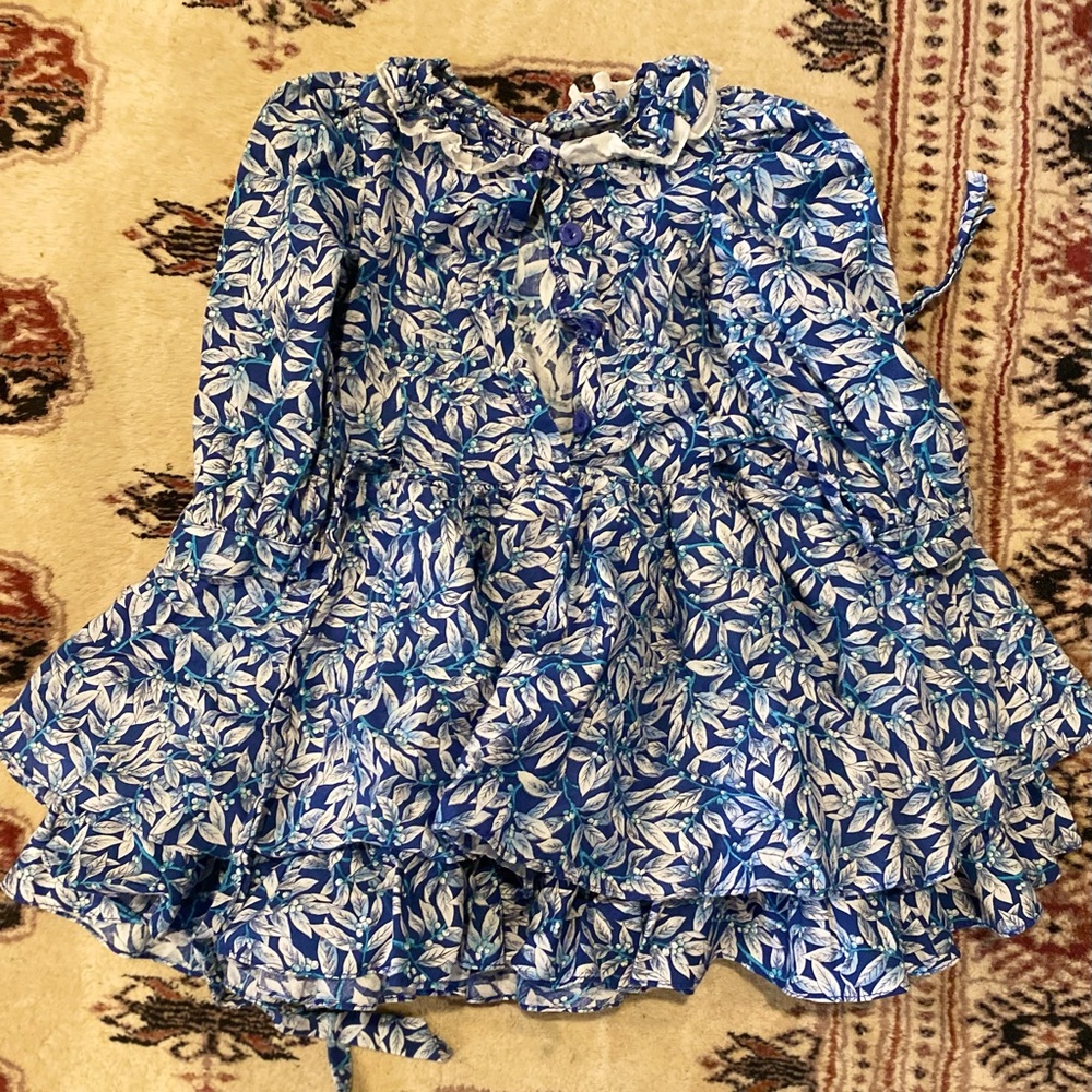 mousefeathers floral 1970's  circle prairie dress